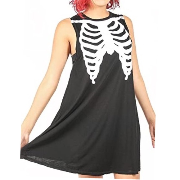Iron Fist Bone In Skeleton Trapeze Tank Dress - Picture 4 of 13